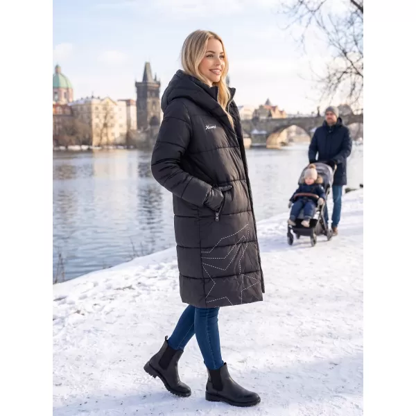 Női kabát KIXMI VENECIA FEKETE/FEHÉR 