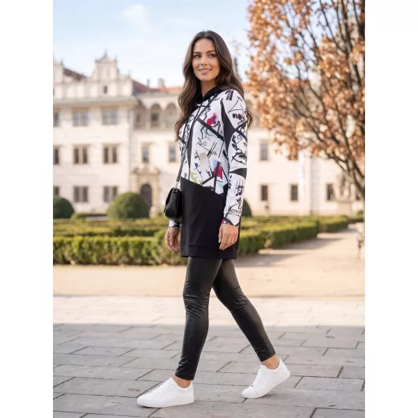  Női pulóver KIXMI VONITA FEKETE/FEHÉR 