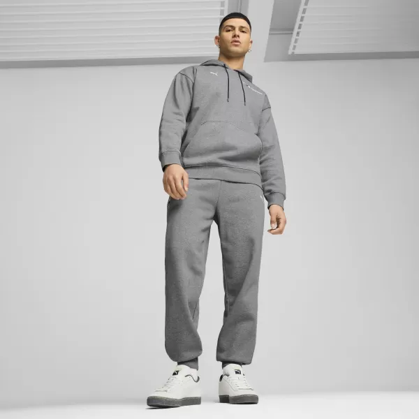  Férfi zeneszámok PUMA BMW MMS ESS+ PANTS FLEECE 62749903 KÖZEPES SZÜRKE HEATHER 