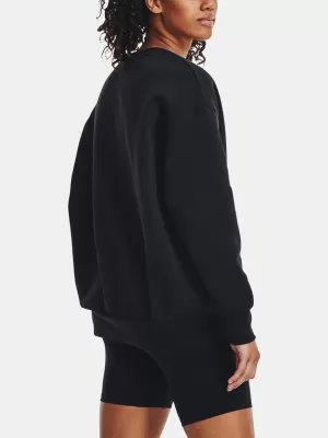 Női pulóver UNDER ARMOUR ESSENTIAL FLC OS CREW 1379475-001 FEKETE