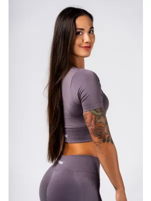 Varrat nélküli formázó felső FLOW SEAMLESS 499 DARK GREY Nebbia