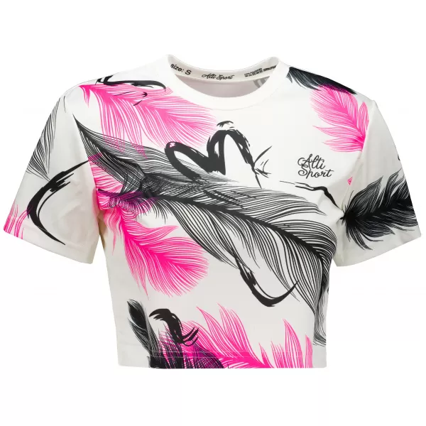  Női prémium crop top ALTISPORT VOJ/ALW001TR07 FEHÉR 
