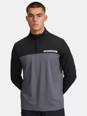 Férfi pulóver UNDER ARMOUR UA T2G 1/4 ZIP 1389878-002 FEKETE