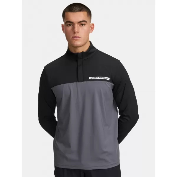  Férfi pulóver UNDER ARMOUR UA T2G 1/4 ZIP 1389878-002 FEKETE 
