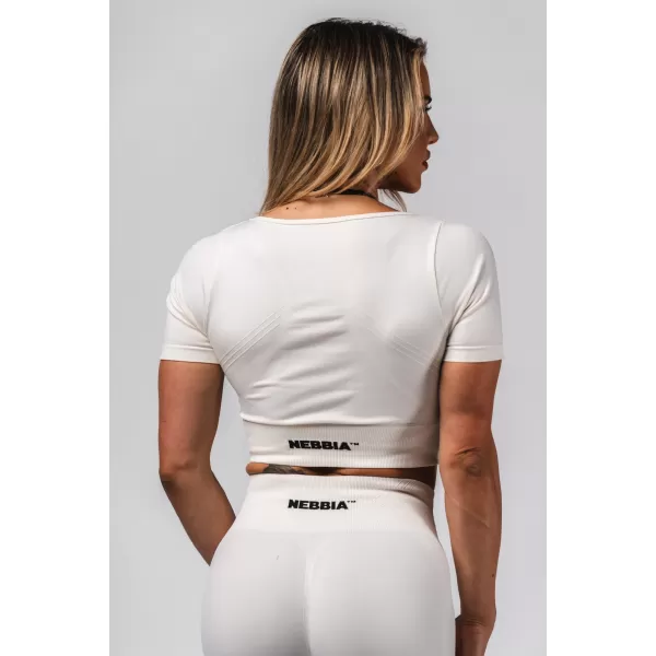  Formázó varrat nélküli crop felső FLOW SEAMLESS 499 CREAM Nebbia 