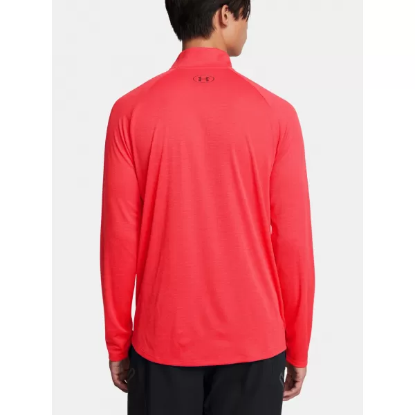  Férfi póló UNDER ARMOUR UA TECH TEXTURED 1/2 ZIP PIROS 