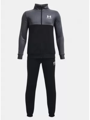 Fiúk készlet UNDER ARMOUR UA RIVAL CB KNIT TRACK SUIT 1373978-044 SZÜRKE