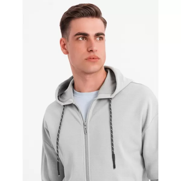  Férfi pulóver OMBRE BLACK OM-SSZP-0210 SZÜRKE 