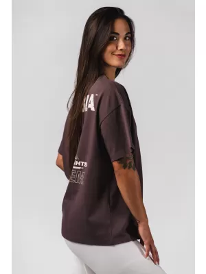 Túlméretes póló RESET 491 DARK BROWN Nebbia