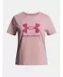 Lányos póló UNDER ARMOUR UA BIG LOGO SS RÓZSASZÍN