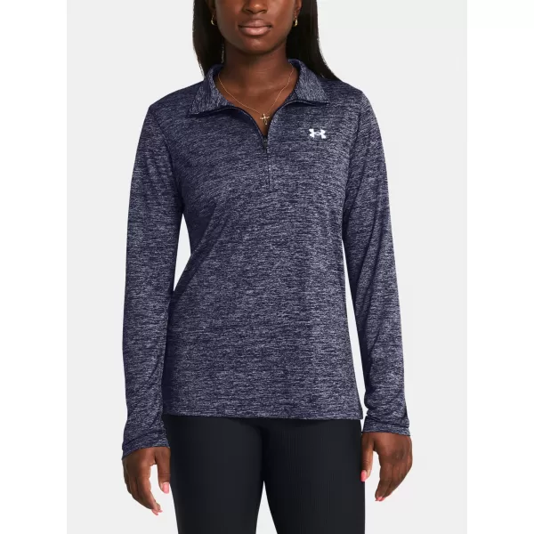  Női póló UNDER ARMOUR TECH 1/2 ZIP- TWIST 1384225-410 KÉK 