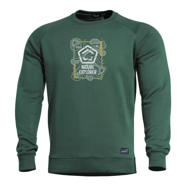  Pulóver PENTAGON HAWK SWEATER NATURE EXPLORER K09019 TAVASZI ZÖLD 