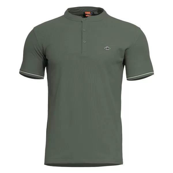  póló PENTAGON LEVANTES HENLEY T-SHIRT STRIPES K09025 TEREPSZÍNŰ ZÖLD 