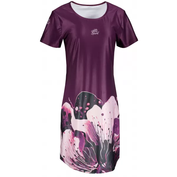  Női hosszabbított prémium póló ALTISPORT VOJ/ALW090SAT02 BURGUNDIA 