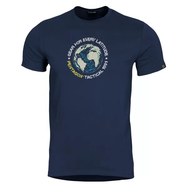  póló PENTAGON GLOBE T-SHIRT K09055 ÉJFÉLKÉK 