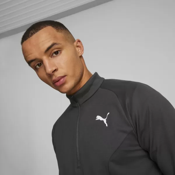  Férfi pulóver PUMA RUN CLOUDSPUN KNIT 1/2 ZIP 52327201 PUMA FEKETE 