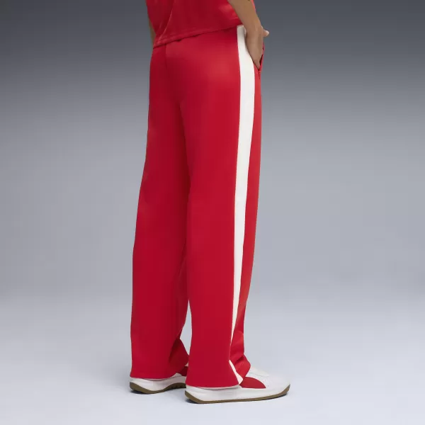  Női melegítőnadrág PUMA T7 ALWAYS ON STRAIGHT TRACK PANTS OP 62979711 MINDEN IDŐK PIROS 