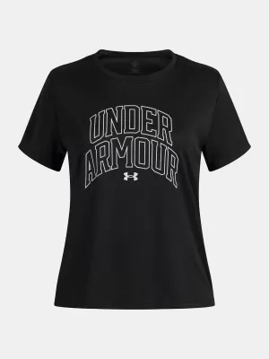 Lányos póló UNDER ARMOUR TECH VARSITY GRAPHIC SS 6007917-001 FEKETE