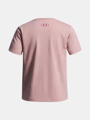 Lányos póló UNDER ARMOUR UA BIG LOGO SS RÓZSASZÍN