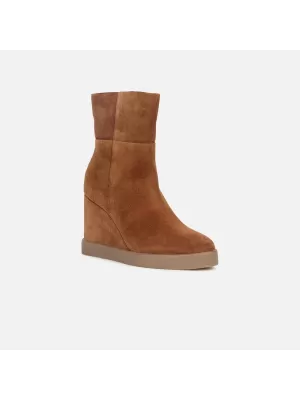 Női bokacsizma GEOX ELIDEA WEDGE BARNA