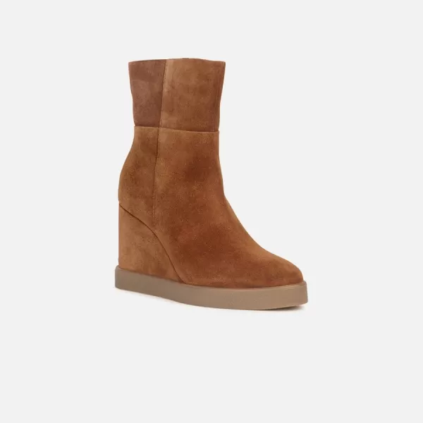  Női bokacsizma GEOX ELIDEA WEDGE BARNA 