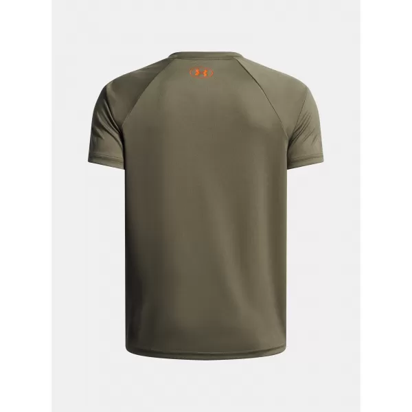  Fiú póló UNDER ARMOUR UA TECH SPLIT WORDMARK SS 1383010-390 ZÖLD 
