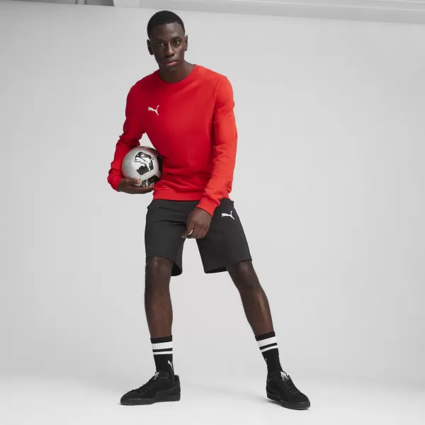  Férfi pulóver PUMA TEAMGOAL CASUALS CREW NECK S 658592_01 PUMA PIROS/PUMA FEHÉR 
