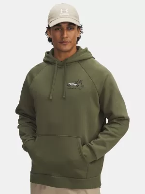 Férfi pulóver UNDER ARMOUR UA RIVAL FLEECE HBR LOGO HD 6003955-390 ZÖLD