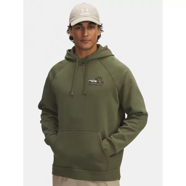  Férfi pulóver UNDER ARMOUR UA RIVAL FLEECE HBR LOGO HD 6003955-390 ZÖLD 