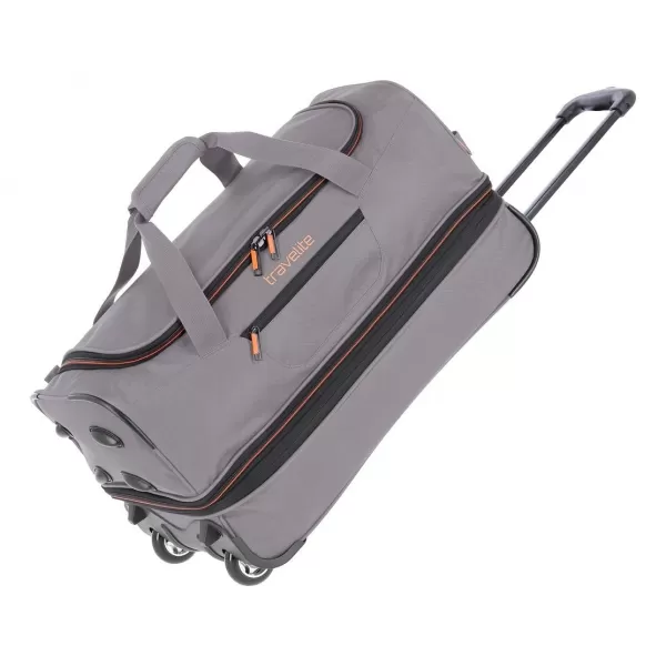  Táska TRAVELITE BASICS WHEELED DUFFLE S SZÜRKE/NARANCS 