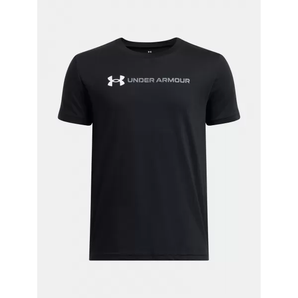  Fiú póló UNDER ARMOUR UA B LOGO WORDMARK SS 1389963-001 FEKETE 
