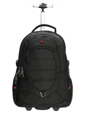 Hátizsák kerekeken ENRICO BENETTI Cornell 15" Trolley Backpack Black FEKETE