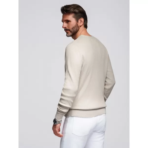  Férfi pulóver OMBRE OM-SWSW-0182 BÉZS 