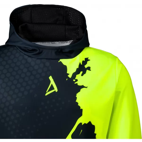  Férfi funkcionális pulóver prémium ALTISPORT VOJ/ALM112MI01 FEKETE-FLUO SÁRGA 