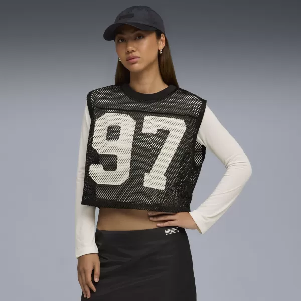  Tartály teteje PUMA X ROSÉ RELAXED MESH TOP 63380401 PUMA FEKETE 