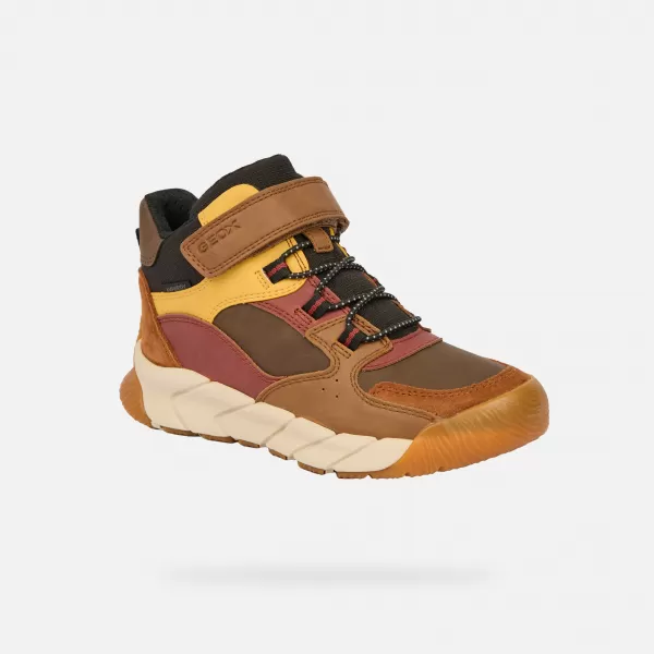  Fiú bokacsizma GEOX FLEXYPER PRO BOY B J56NBA0ME22C6FN6 BARNA 