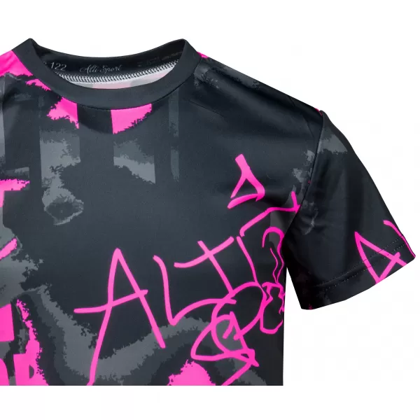  Gyermekfunkciós T -piró prémium ALTISPORT VOJ/ALK076TR01 FEKETE/FLUO RÓZSASZÍN 