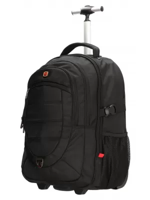 Hátizsák kerekeken ENRICO BENETTI Cornell 15" Trolley Backpack Black FEKETE