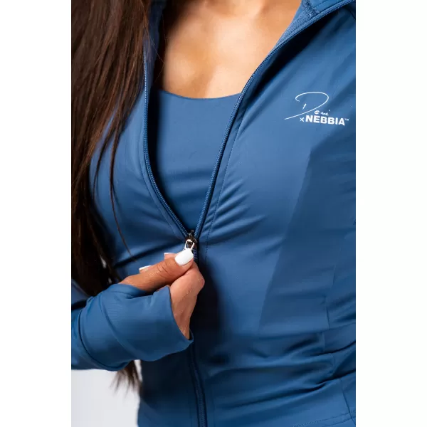 Deni x Fitness torna felső 314 BLUE Nebbia cipzárral 