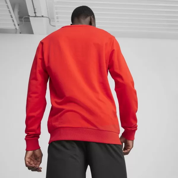  Férfi pulóver PUMA TEAMGOAL CASUALS CREW NECK S 658592_01 PUMA PIROS/PUMA FEHÉR 