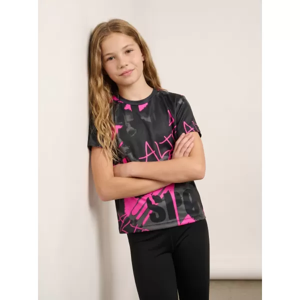  Gyermekfunkciós T -piró prémium ALTISPORT VOJ/ALK076TR01 FEKETE/FLUO RÓZSASZÍN 