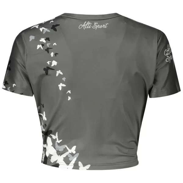  Női funkcionális prémium crop felső ALTISPORT VOJ/ALW022TR07 SZÜRKE 