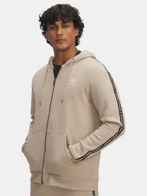Férfi pulóver UNDER ARMOUR UA ICON FLEECE FZ TAPING 1390298-299 BARNA