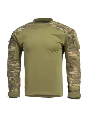 póló PENTAGON WOLF COMBAT SHIRT CAMO K02025 FÜVES