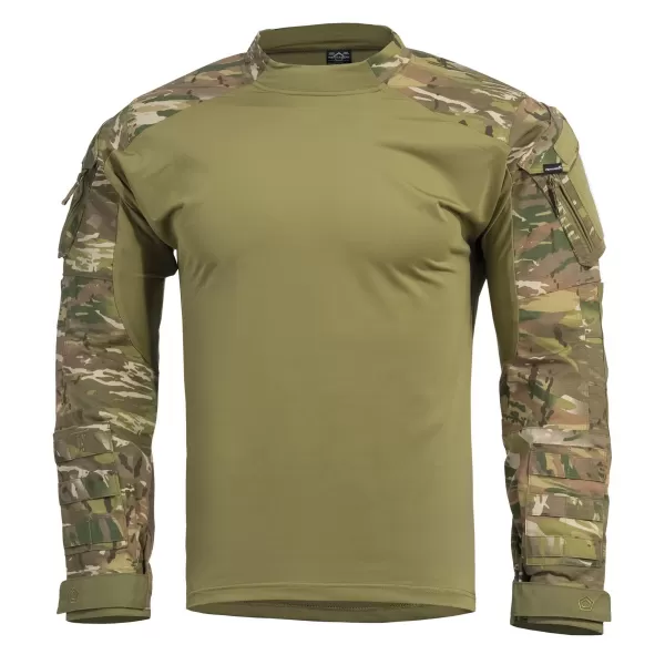  póló PENTAGON WOLF COMBAT SHIRT CAMO K02025 FÜVES 