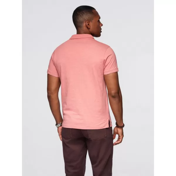  Mens t -phirt gallérral OMBRE OM-POWS-0142 RÓZSASZÍN 