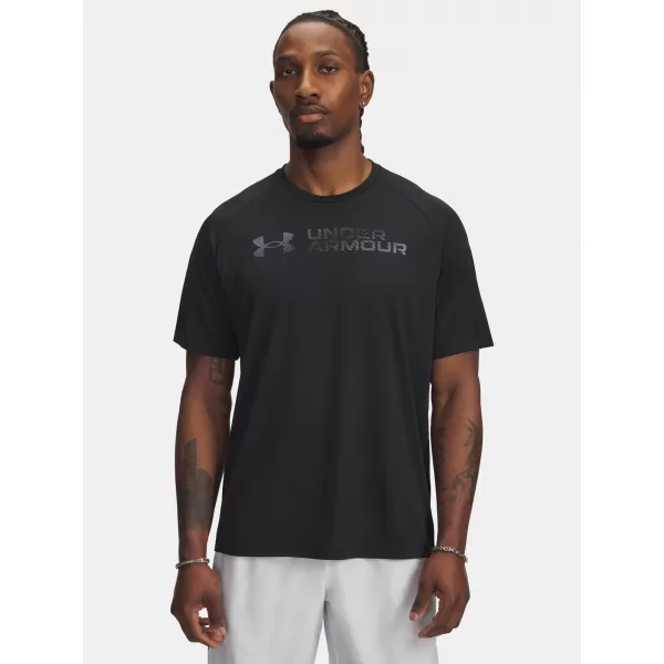  Férfi póló UNDER ARMOUR UA TECH REFLECTIVE SS 6005116-001 FEKETE 