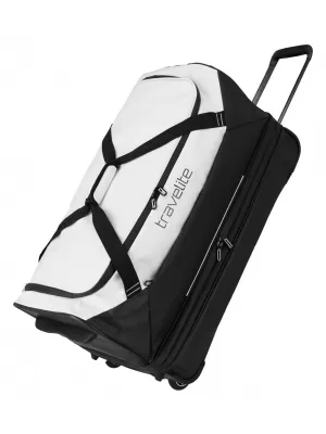 Táska TRAVELITE BASICS WHEELED DUFFLE EXP. FEKETE/FEHÉR