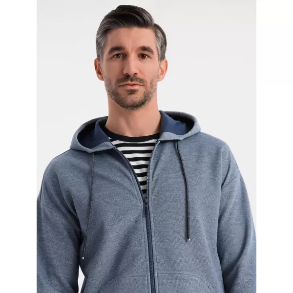  Férfi pulóver OMBRE BLACK OM-SSZP-0210 SÖTÉTKÉK 