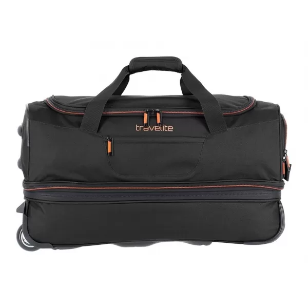  Táska TRAVELITE BASICS WHEELED DUFFLE S FEKETE/NARANCS 